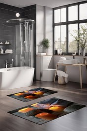 Mijölnir Juego de alfombrillas de baño CT-5187 de 2 piezas